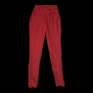 SHEIN Red Textured Track Pants